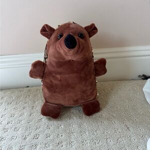 Brown Plush Flippy Hedgehog Toy